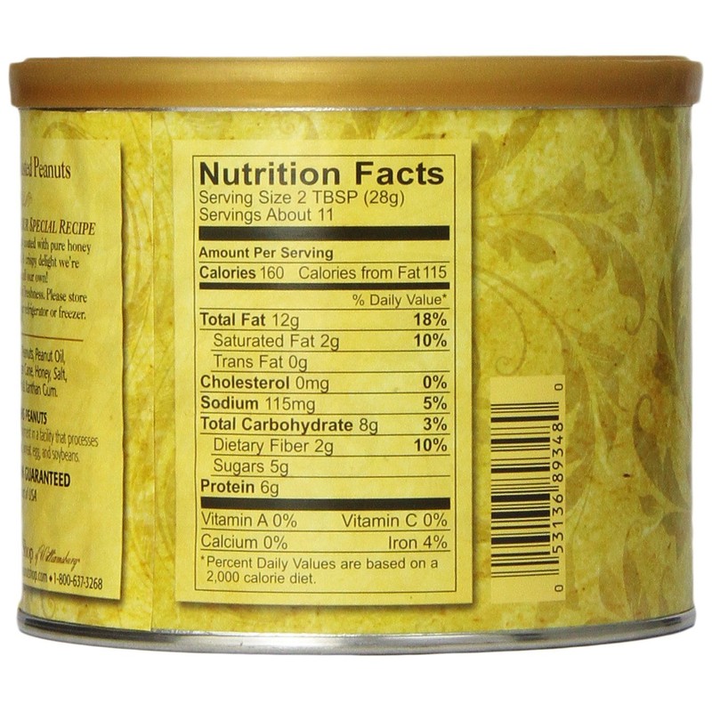 The Peanut Shop of Williamsburg Honey Roasted Virginia Peanuts, Williamsburg