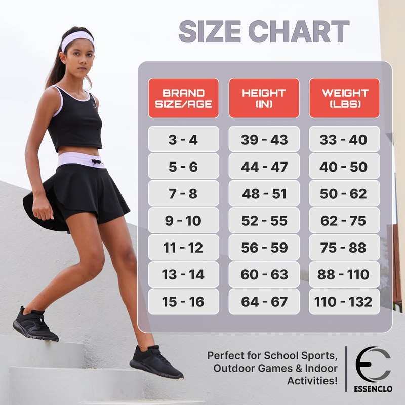Essenclo Flowy Girls Butterfly Shorts Skirts w/Pockets & Athletic Sleeveless
