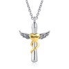 GMXLin Cross Heart Cremation Urn Necklace for Brother Ashes Human