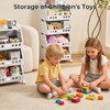 UFORU 4 Tier Rolling Storage Cart, Plastic Open Storage Basket