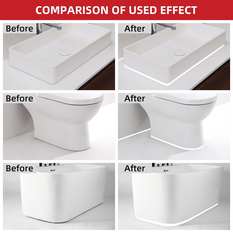 Globalcom Advanced Silicone Caulk for Kitchen & Bathroom - 100%