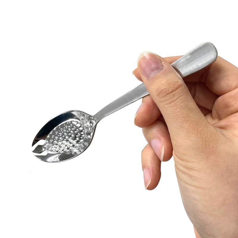 Takagi Takagi 18-0 Lilac Strawberry Spoon with Beveled Edge