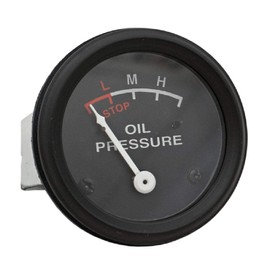 RAParts AF2752R Oil Pressure Gauge (0-25 PSI) - Dash Mounted, Black Face Fits John Deere A B D G 330 430 50 520 530 60 620 630 70 720 730