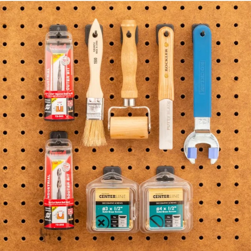 ROCKLER Hang-Tight 32-Piece Pegboard Hooks Kit – Locking Tool Organizer