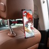 Car Back Seat Headrest Mobile Phone Mount Adjustable Rear Pillow