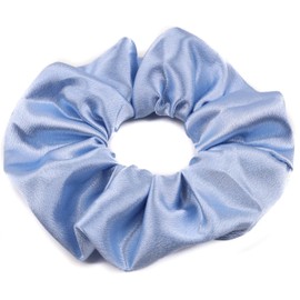Mytoptrendz® Plain Satin Hair Scrunchies Ponytail Hair Tie Traceless Luxurious Bobbles Classic Hair Accessory (Sky blue)