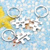 Voarge 3 Pieces Keychain with Chain, Puzzle Keychain for Families,
