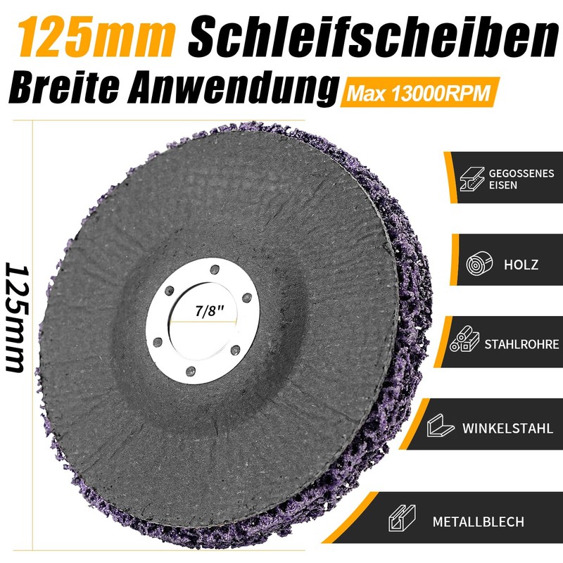 SIFANG 125 mm CSD Disc Sanding Disc, Coarse Cleaning Disc,