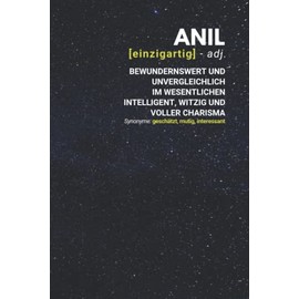 Anil (einzigartig) bewundernswert: Notizbuch inkl. To Do Liste | Das perfekte Geschenk | personalisiert mit dem Namen Anil | Geschenkidee | Geschenke | Name