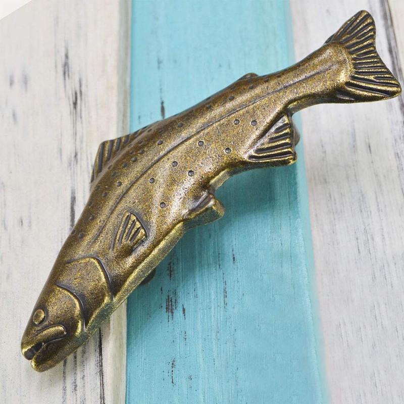 SCRTB 4Pcs Fish knobs for Door Cabinet Closet Drawer Cupboard