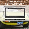 Black Bling License Plate Frames for Women, 2 Pack Stainless