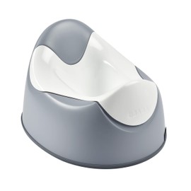 BÉABA - Baby Potty - Ergonomic Potty for Children - Non-Slip - Hygienic - Easy Care - Toilet Insert with Handles - Made in France - Grey