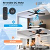 CHESUR 46" Black Flush Mount Ceiling Fans - Low Profile