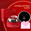 GIIFER Eternal Roses with I Love You Necklace, Eternal Flower
