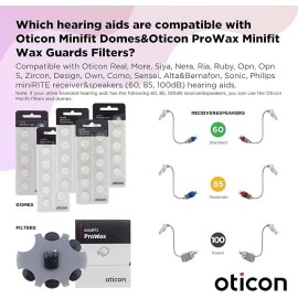 Oticon OEM Oticon minifit 10mm Single Vent Hearing Aid Domes / Tips USA SELLER 10 Pack