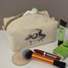 'Vintage Hat with Bow' Canvas Wash Bag/Makeup Case (CS00043012)