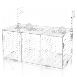 Rearing Tank Aquarium, Shrimp Aquarium, Spawning Box Aquarium, Acrylic Nest Fish Breeding Box for Aquarium for Small Fish, Shrimp, Clown Fish, Guppies (30 x 15 x 15 cm)