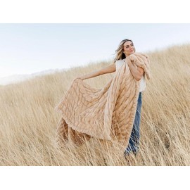 MINKY COUTURE Toasted Marshmallow Blanket - Soft and Cozy Design, Ideal for Cuddling and Comfort - Size: Infant