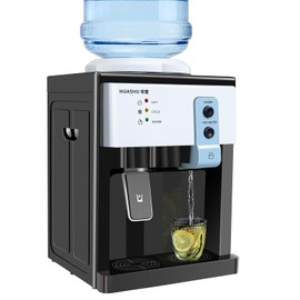 Top Loading Countertop Water Cooler Dispenser 5 Gallon Electric Hot & Cold Water Dispenser 3 Temperature Settings for Home and Office Use