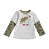 Mud Pie Baby Boys' Dino Camo Christmas Tee, Dinosaur, 12-18