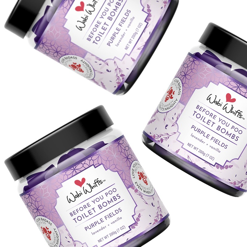 Wabi Whiffs Fizzing Toilet Bombs – Purple Fields | Natural