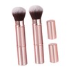 SAFIGLE 2pcs Dual-ended Retractable Makeup Brush with Cap Portable Travel