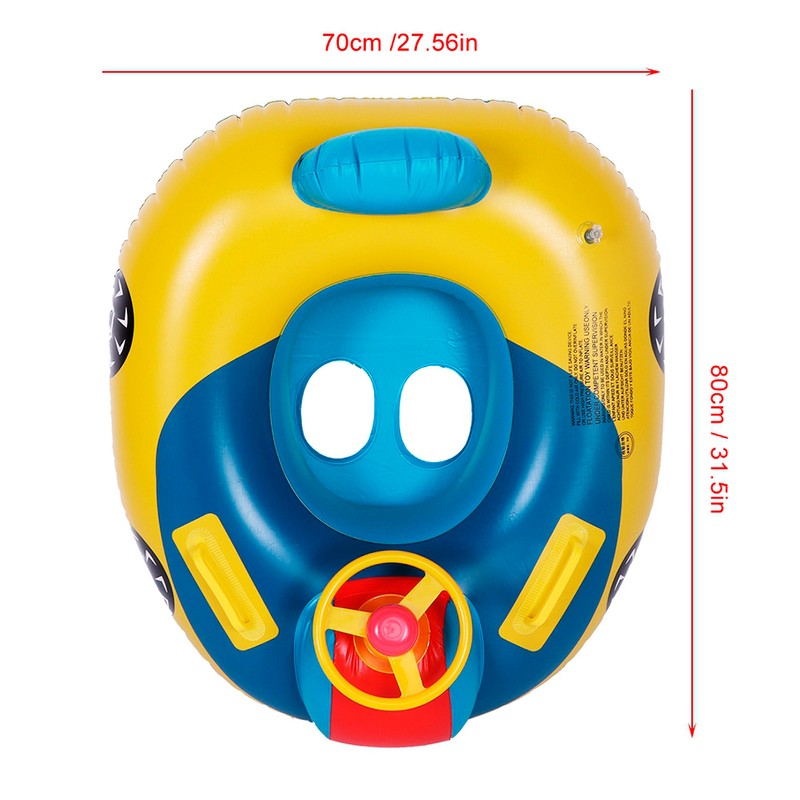 Inflatable Car Baby Kids Toddler Swimming Float Seat Boat Pool