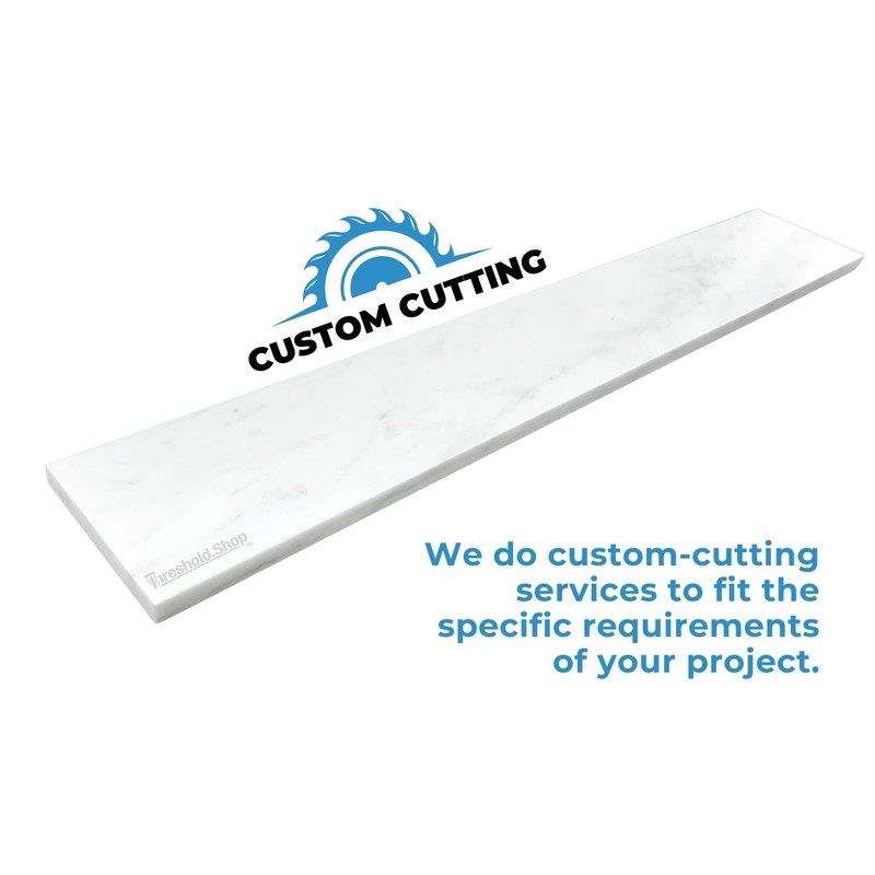 Threshold.Shop Custom Size | Eastern White Marble Shower Curb Top