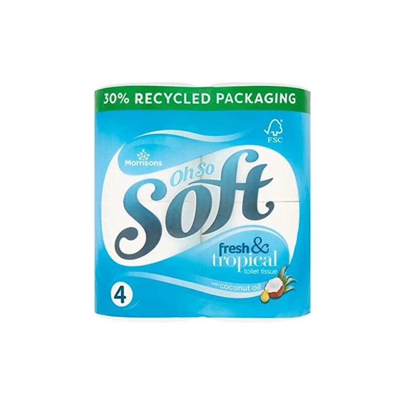 Morrisons Coconut Toilet Tissue 4 Rolls