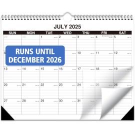 Wall Calendar 2025-2026, July 2025 to December 2026, 18 Months Calendar 14.7 * 11 Inch, Wall Calendar for Home or Office Planning and Organizing
