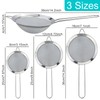 3 Pcs Small Stainless Steel Fine Mesh Strainers with Kitchen