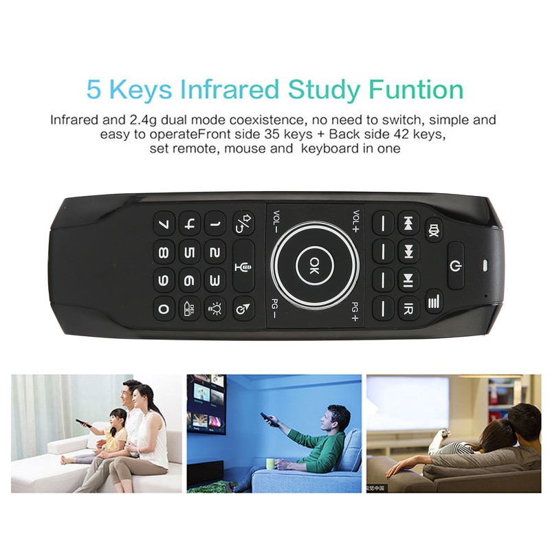 Voice Remote Control Replacement Backlight Double Sided 2.4G Wireless Remote