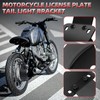 Amazicha Motorcycle 1" Axle Hole License Plate Bracket Curved Side