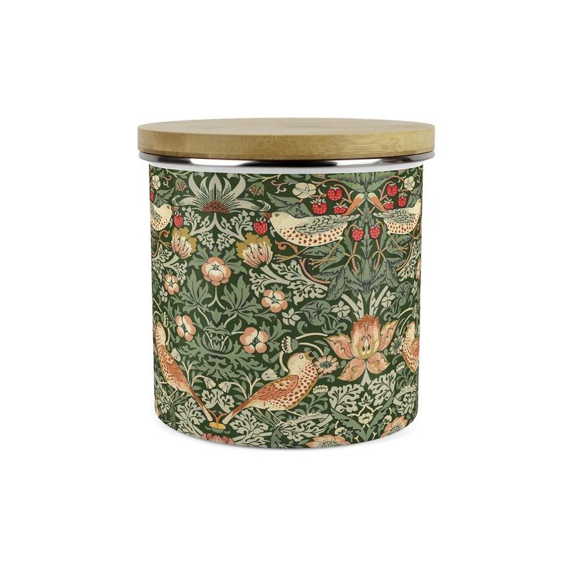 Purely Home Green Strawberry Thief Decaf Tea Storage Canister -