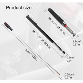 Pack of 3 Telescopic Magnetic Rods, Telescopic Rod, Magnetic Tool, Flexible Magnetic Pickup, Telescopic Magnet, Extra Strong (1.5 lb 3 lb 5 lb)