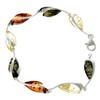 Lovely 925 Sterling Silver & Baltic Amber Designer Bracelet -