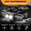 Foxelli Ultra Bright Rechargeable Headlamp – 18650 Battery, IPX7 Waterproof,