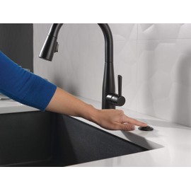 Delta Faucet Air Switch for Disposal Black, Air Switch for Garbage Disposal, Air Switch Kit, Air Switch Button, Matte Black 72050-BL