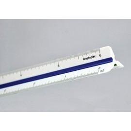 Graphoplex Kutch ME.370C Triangular Reduction Ruler 30 cm 30 cm Transparent