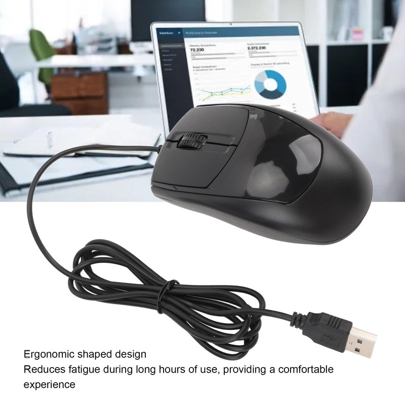 Wired USB Mouse, 1200 DPI Mouse Ergonomic, Optical Mouse Silent