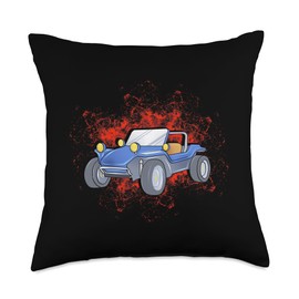 Beach and Dune Buggy, RC Cars & Trucks Gifts co. Dune Buggy Beach RC Car Gift Idea Throw Pillow, 18x18, Multicolor