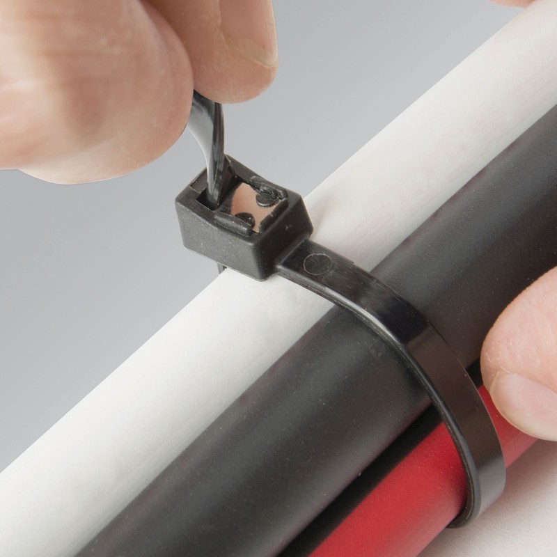 Ancor 199274 Cable Tie, Self-Cutting, 8", Natural, 20pc/bag