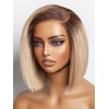 LUVME HAIR Ash Blonde Short Bob Wig Human Hair Glueless