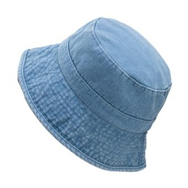 Fidra Denim Bucket Hat Adjustable 100% Cotton 3 Colours. Fast UK Post (Denim Sky Blue)