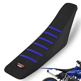 Fewfuss Universial Dirt Bike Seat Cover - Soft Striper Rubber Seat Covers for Motorcross Enduro Blue