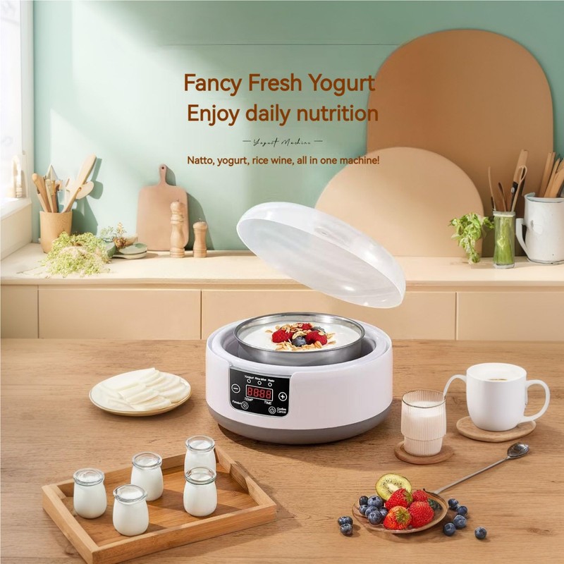 Yogurt Maker Machine, Probiotic Yogurt Maker With Temperature Control, 1.2L