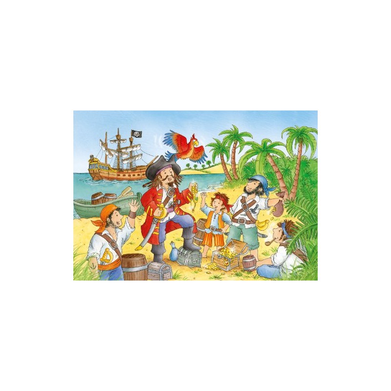 Ravensburger 09168 Jigsaw Puzzle Pirates' World Two x 20-Piece Puzzles