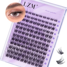 LZM Lash Clusters Individual Eyelashes - 120Pcs 8-16mm C Curl Cluster Lashes Natural Lashes Individual Cluster Tatti Lashes Thin Band Individual Lashes Eyelash Clusters Wispy Lashes (SNR028-C-MIX)