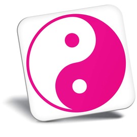 Destination Vinyl ltd Fridge Magnet - Pink Yin Yang Yoga Meditation 5237