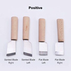 WUTA Leather Craft Cutting Knife DIY Craft Knife Sharping Skiving Tool High Speed Steel,Flat Blade Left Handed 1 Pack